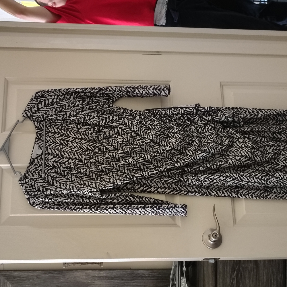 Black and White Patterned Dress